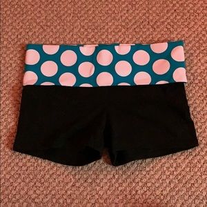 Pink yoga shorts